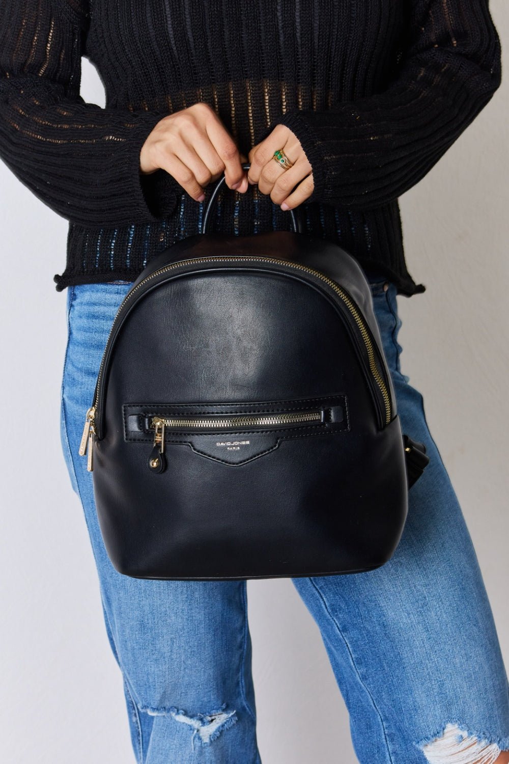 David Jones PU Leather Backpack - Flip Flop Dynasty