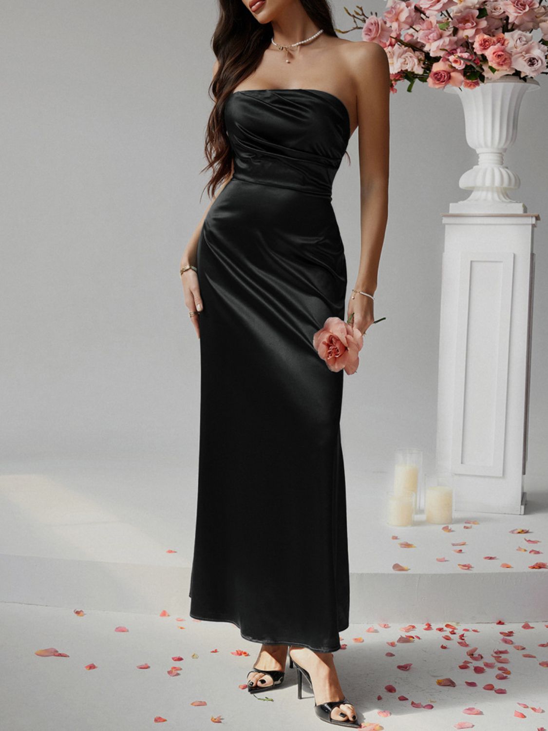Devine Ruched Tube Maxi Dress - Flip Flop Dynasty