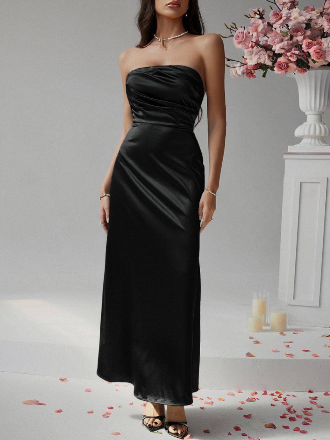 Devine Ruched Tube Maxi Dress - Flip Flop Dynasty