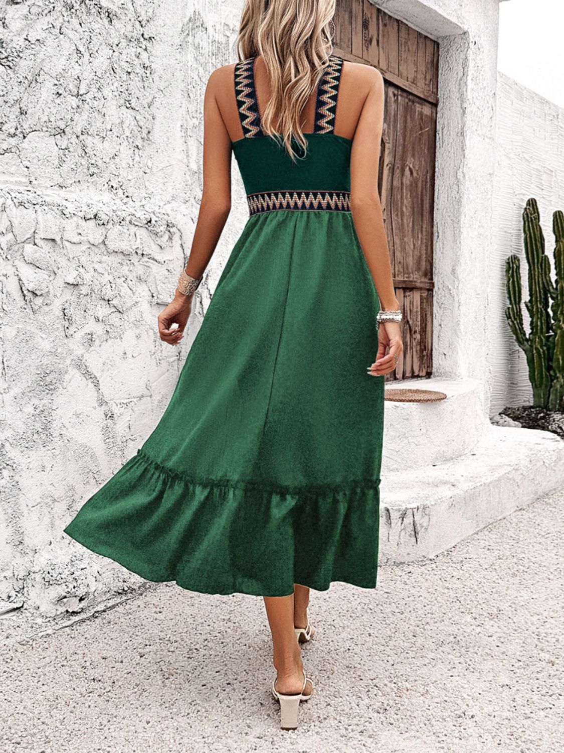 Devine Ruffled Slit Sleeveless Midi Dress - Flip Flop Dynasty