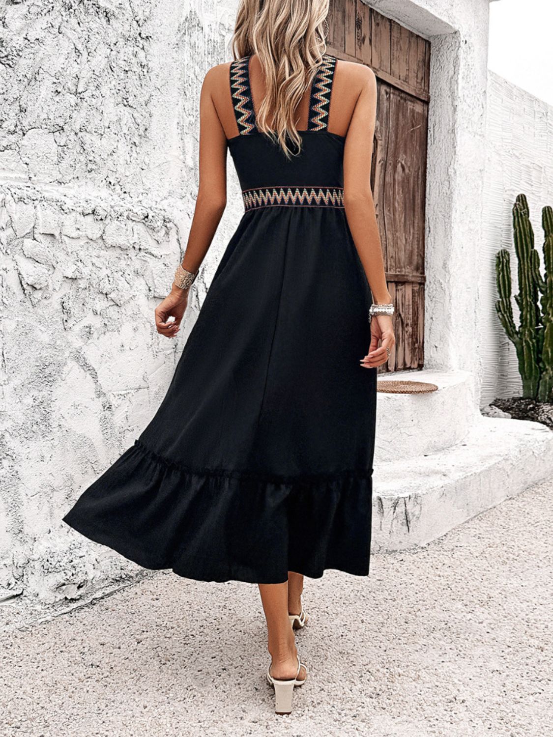 Devine Ruffled Slit Sleeveless Midi Dress - Flip Flop Dynasty