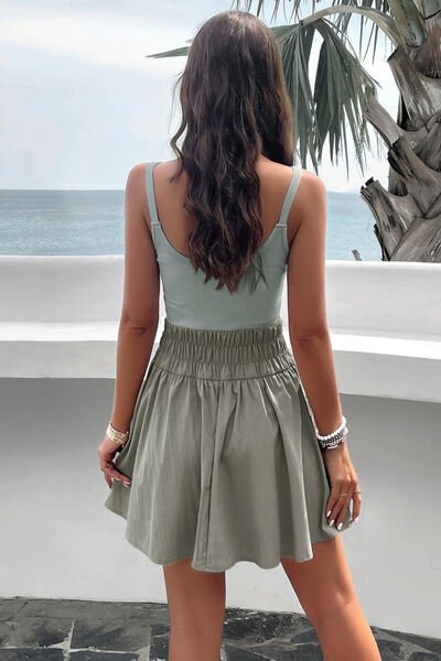 Devine Smocked Scoop Neck Mini Cami Dress - Flip Flop Dynasty