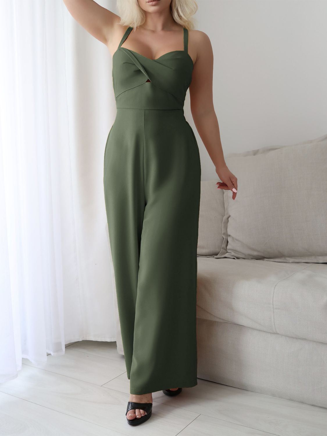Devine Tie Back Backless Crisscross Jumpsuit - Flip Flop Dynasty