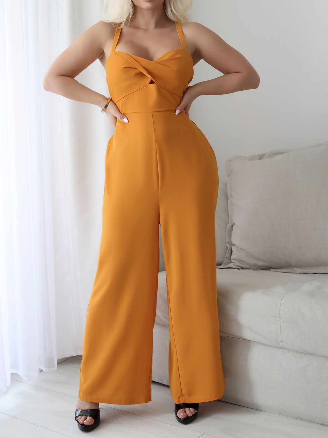 Devine Tie Back Backless Crisscross Jumpsuit - Flip Flop Dynasty