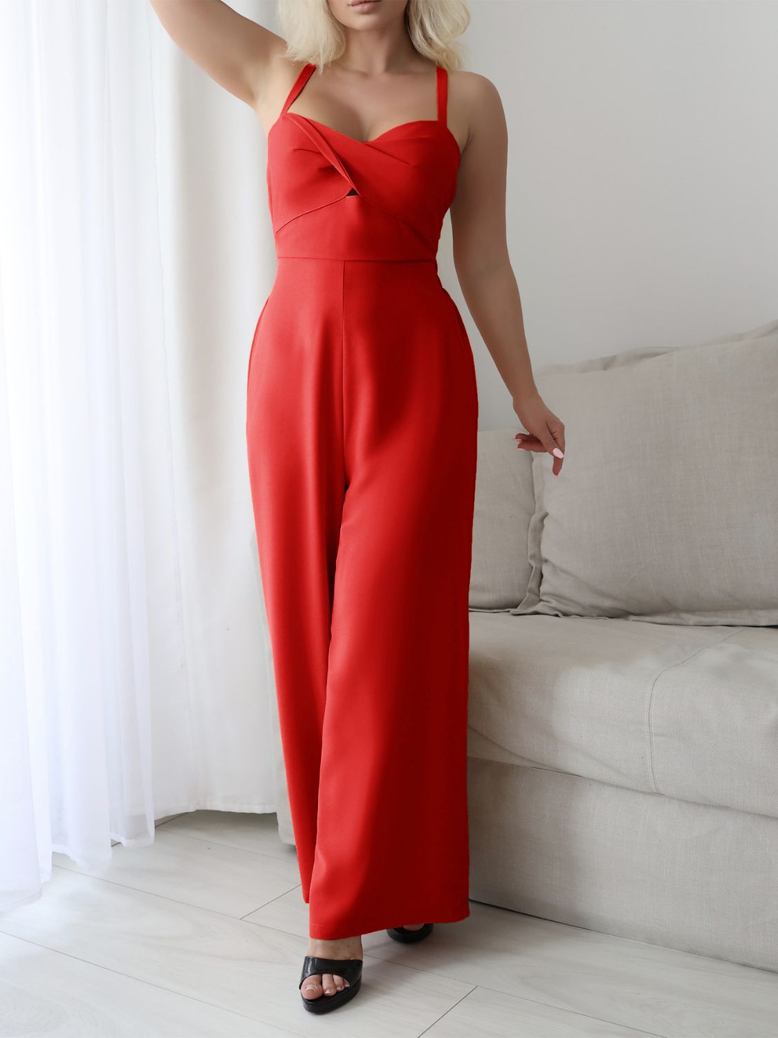 Devine Tie Back Backless Crisscross Jumpsuit - Flip Flop Dynasty