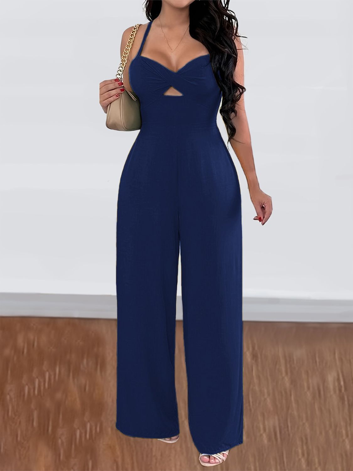 Devine Tie Back Backless Crisscross Jumpsuit - Flip Flop Dynasty