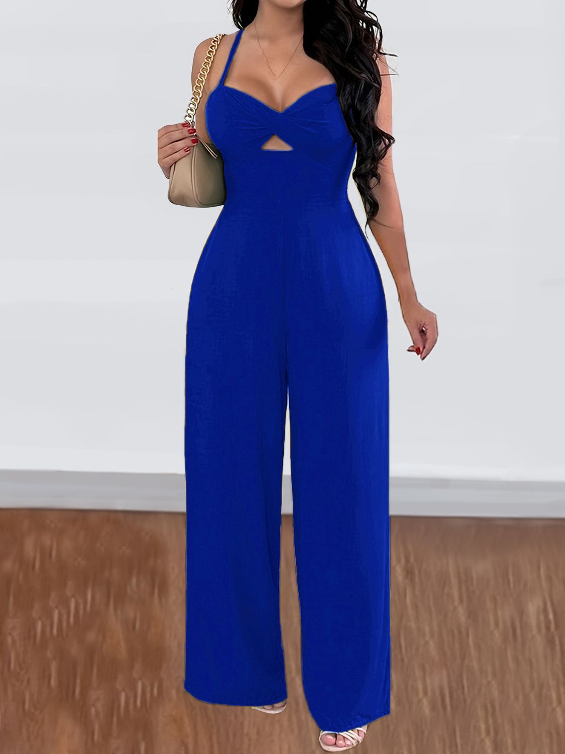 Devine Tie Back Backless Crisscross Jumpsuit - Flip Flop Dynasty