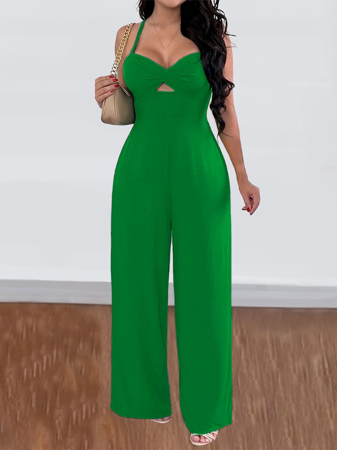 Devine Tie Back Backless Crisscross Jumpsuit - Flip Flop Dynasty
