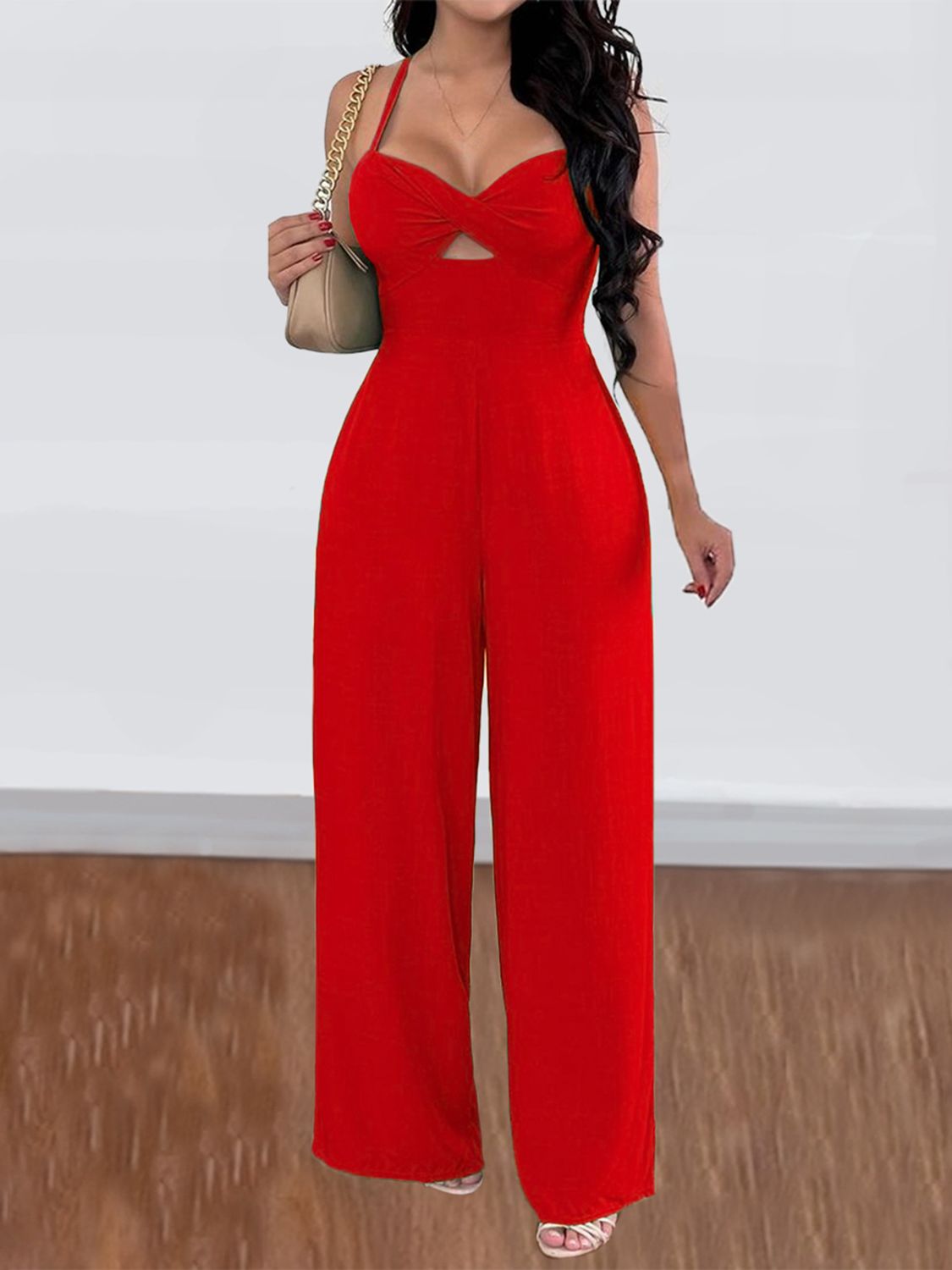 Devine Tie Back Backless Crisscross Jumpsuit - Flip Flop Dynasty