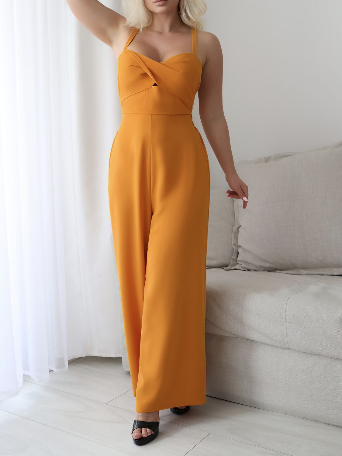 Devine Tie Back Backless Crisscross Jumpsuit - Flip Flop Dynasty