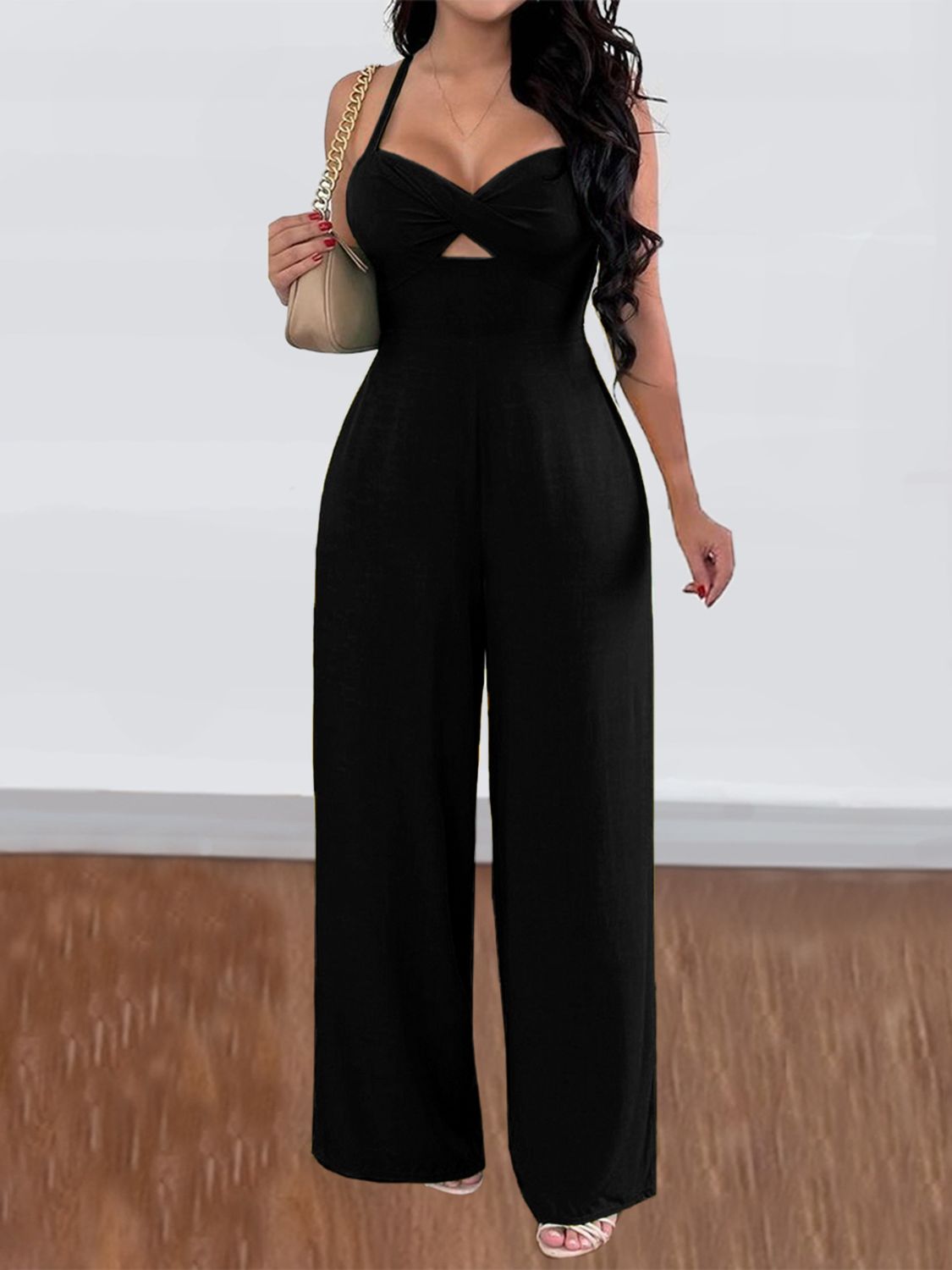 Devine Tie Back Backless Crisscross Jumpsuit - Flip Flop Dynasty