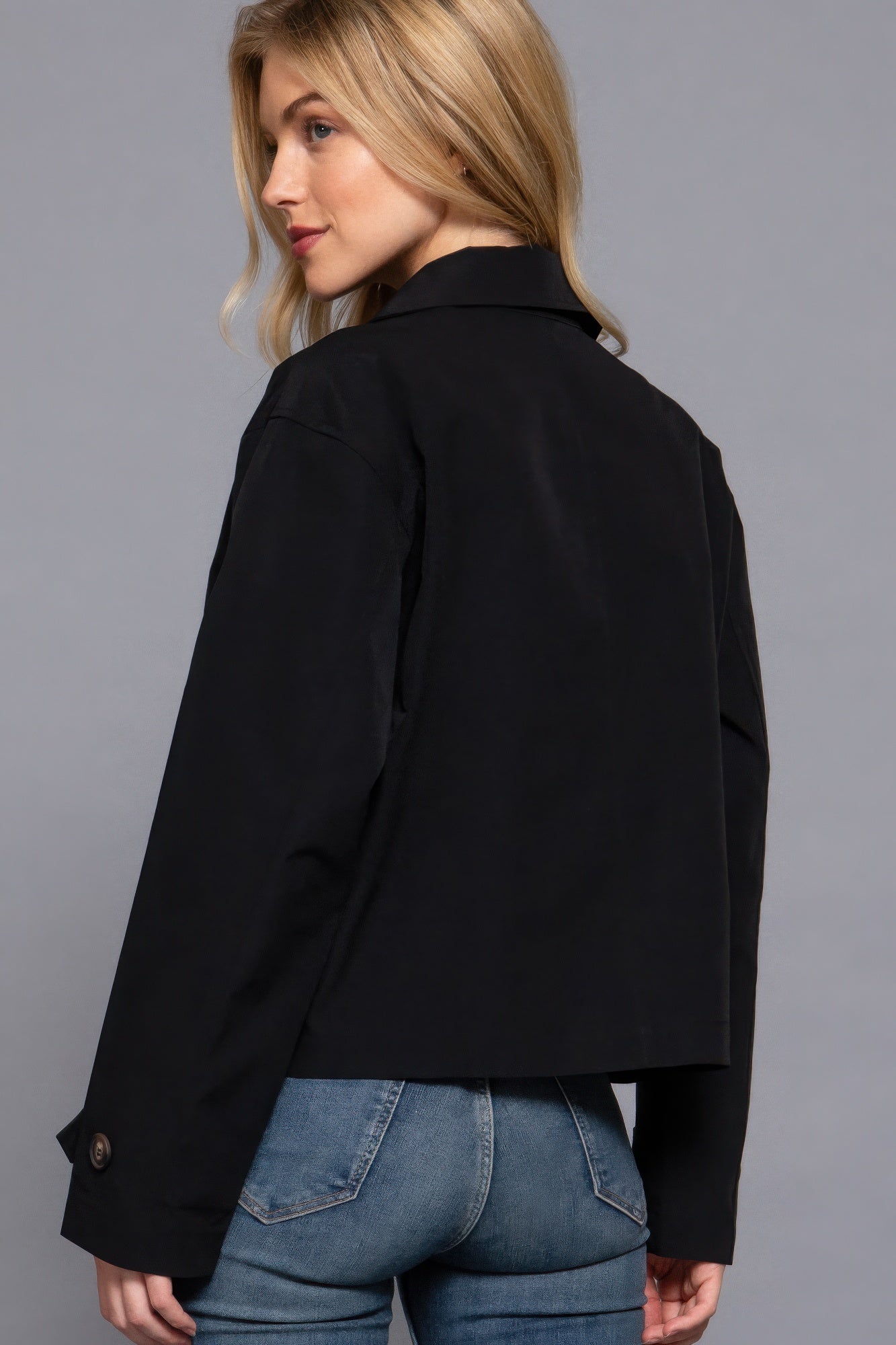Double Breasted Short Trench Jacket - Flip Flop Dynasty