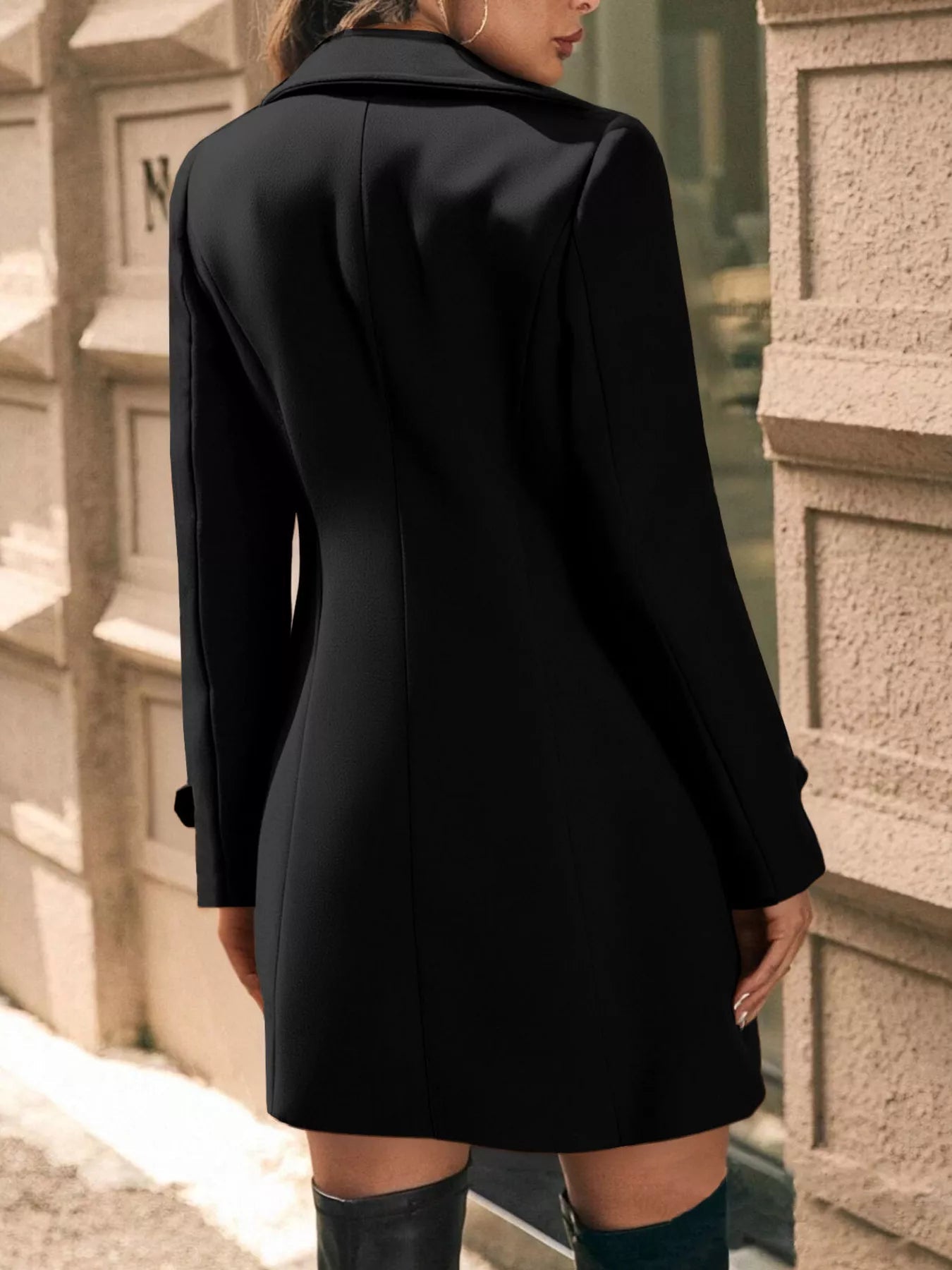 Double - Breasted Wool Blend Overcoat - Flip Flop Dynasty