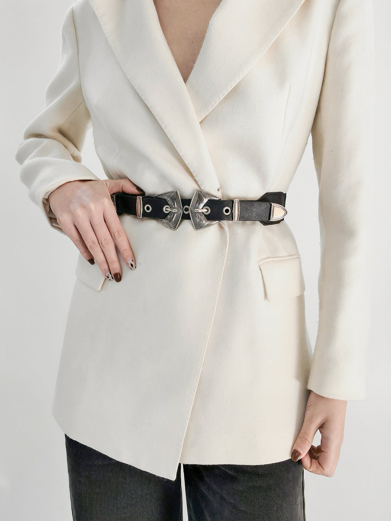Double Buckle PU Leather Belt - Flip Flop Dynasty