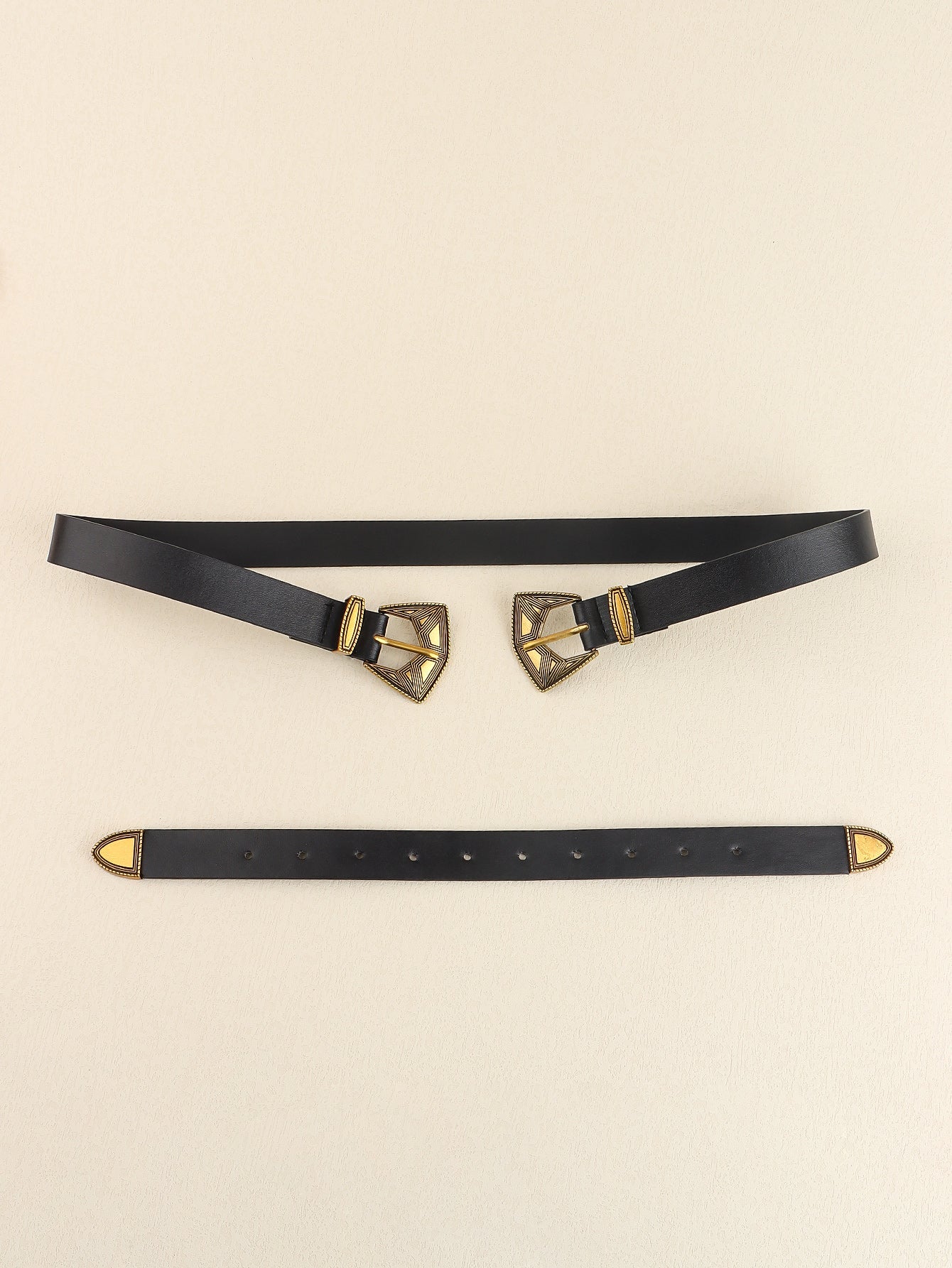 Double Buckle PU Leather Belt - Flip Flop Dynasty