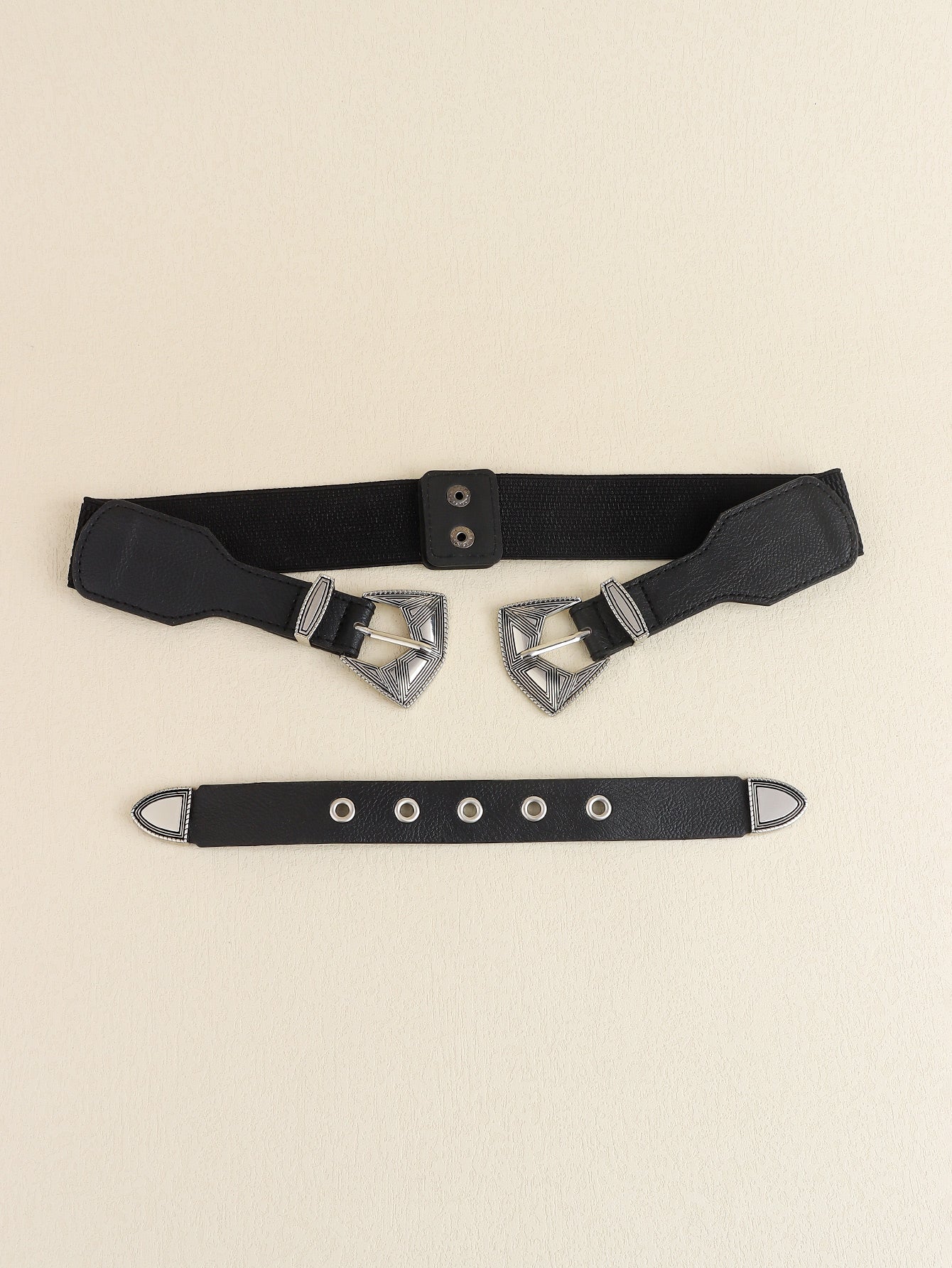 Double Buckle PU Leather Belt - Flip Flop Dynasty