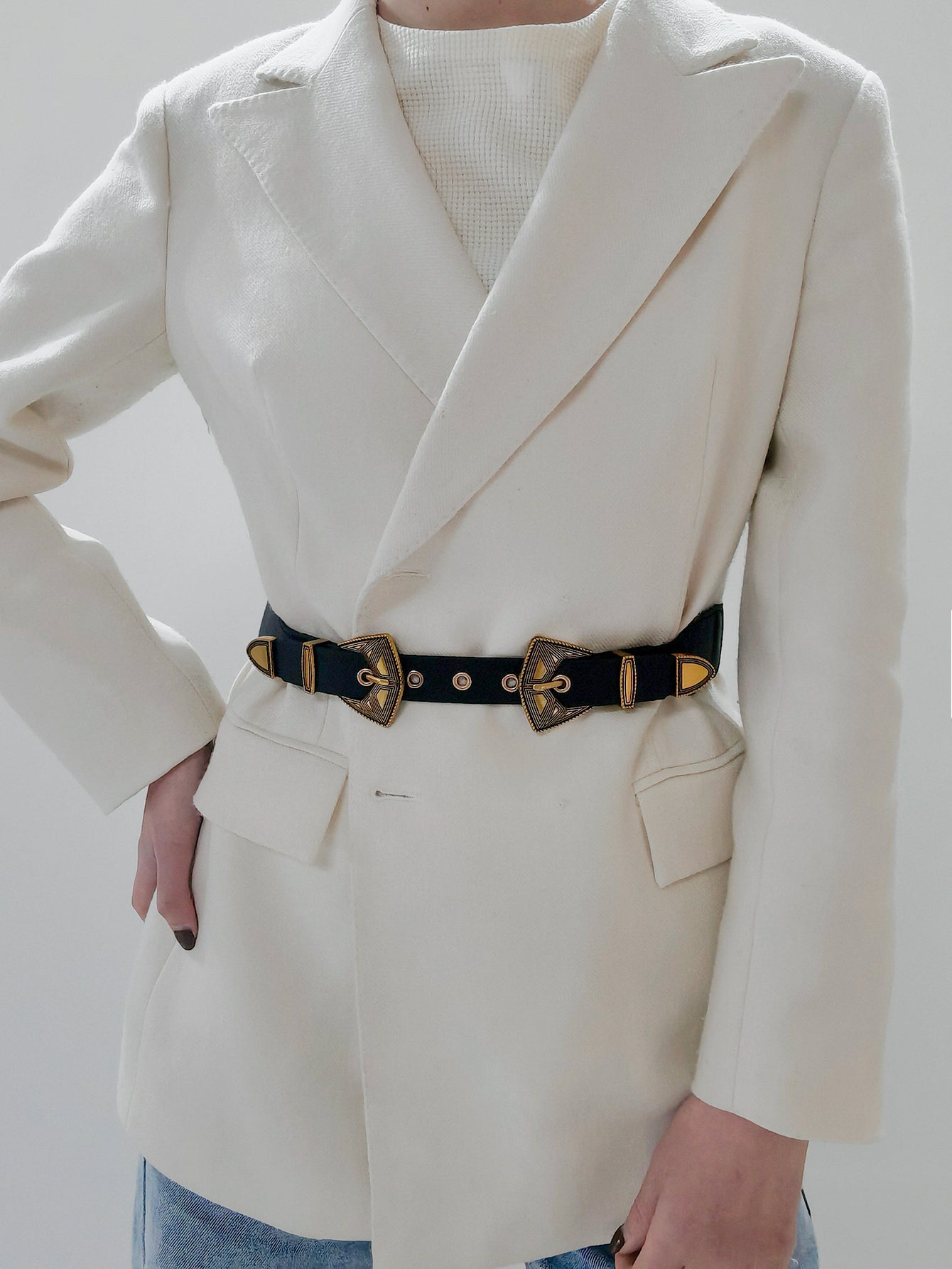 Double Buckle PU Leather Belt - Flip Flop Dynasty