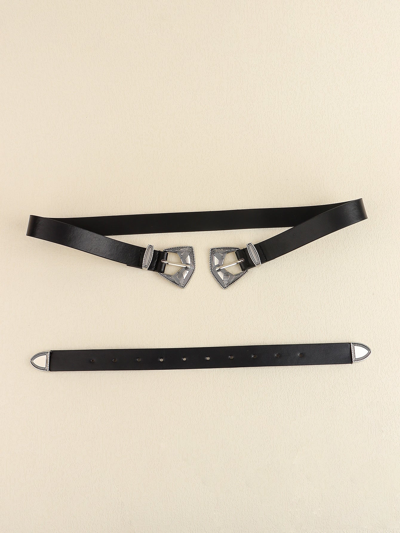 Double Buckle PU Leather Belt - Flip Flop Dynasty