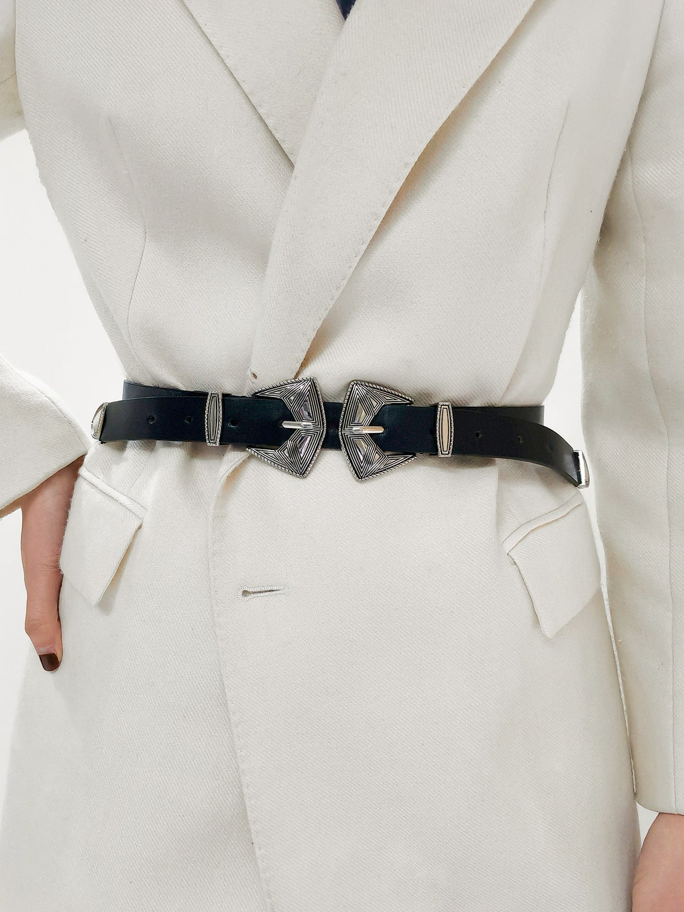 Double Buckle PU Leather Belt - Flip Flop Dynasty