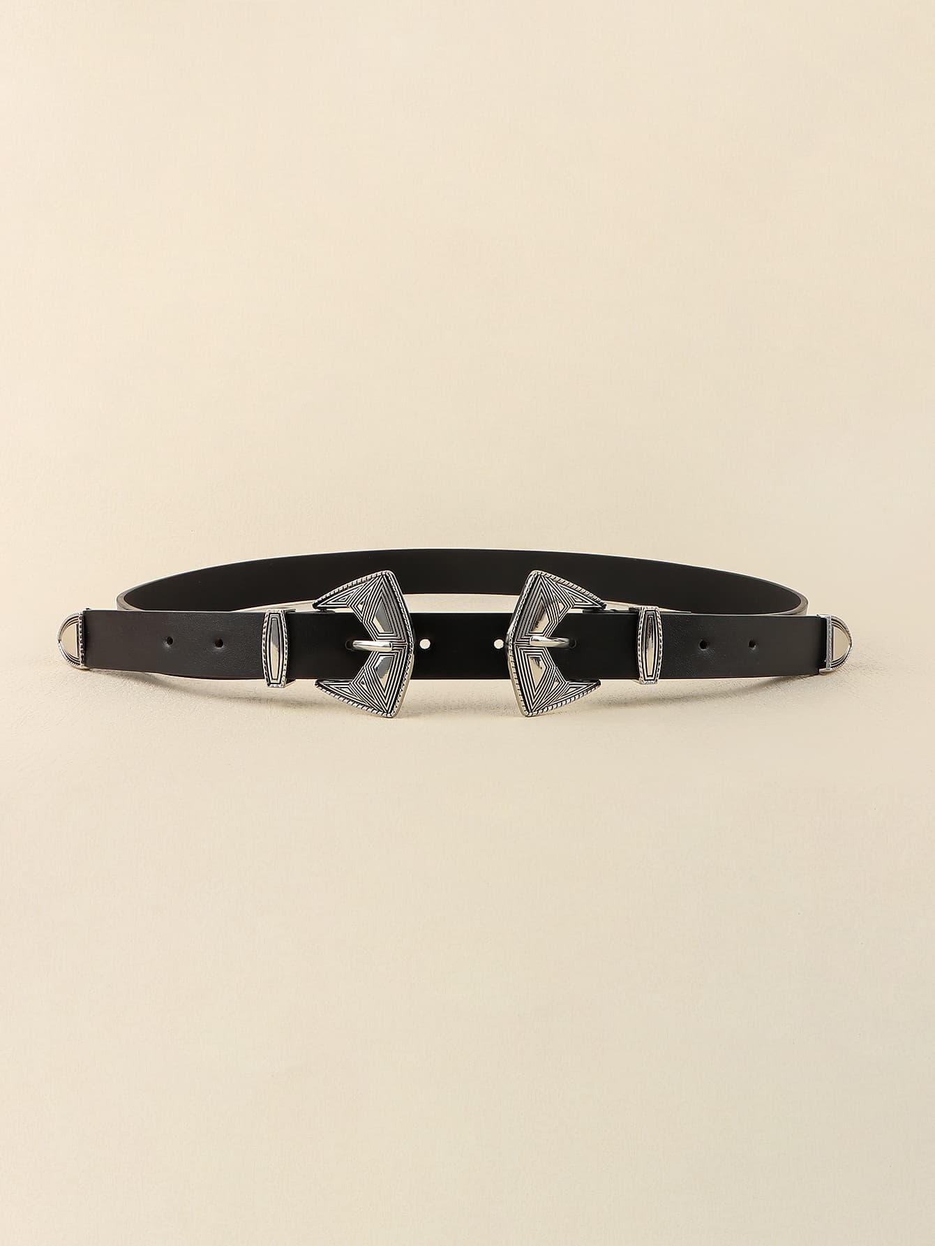 Double Buckle PU Leather Belt - Flip Flop Dynasty