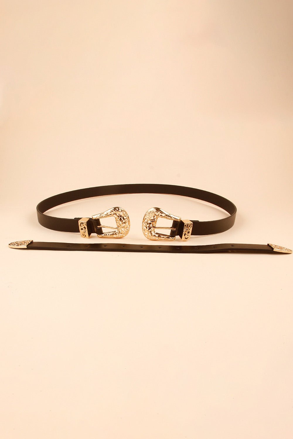 Double Buckle PU Leather Belt - Flip Flop Dynasty