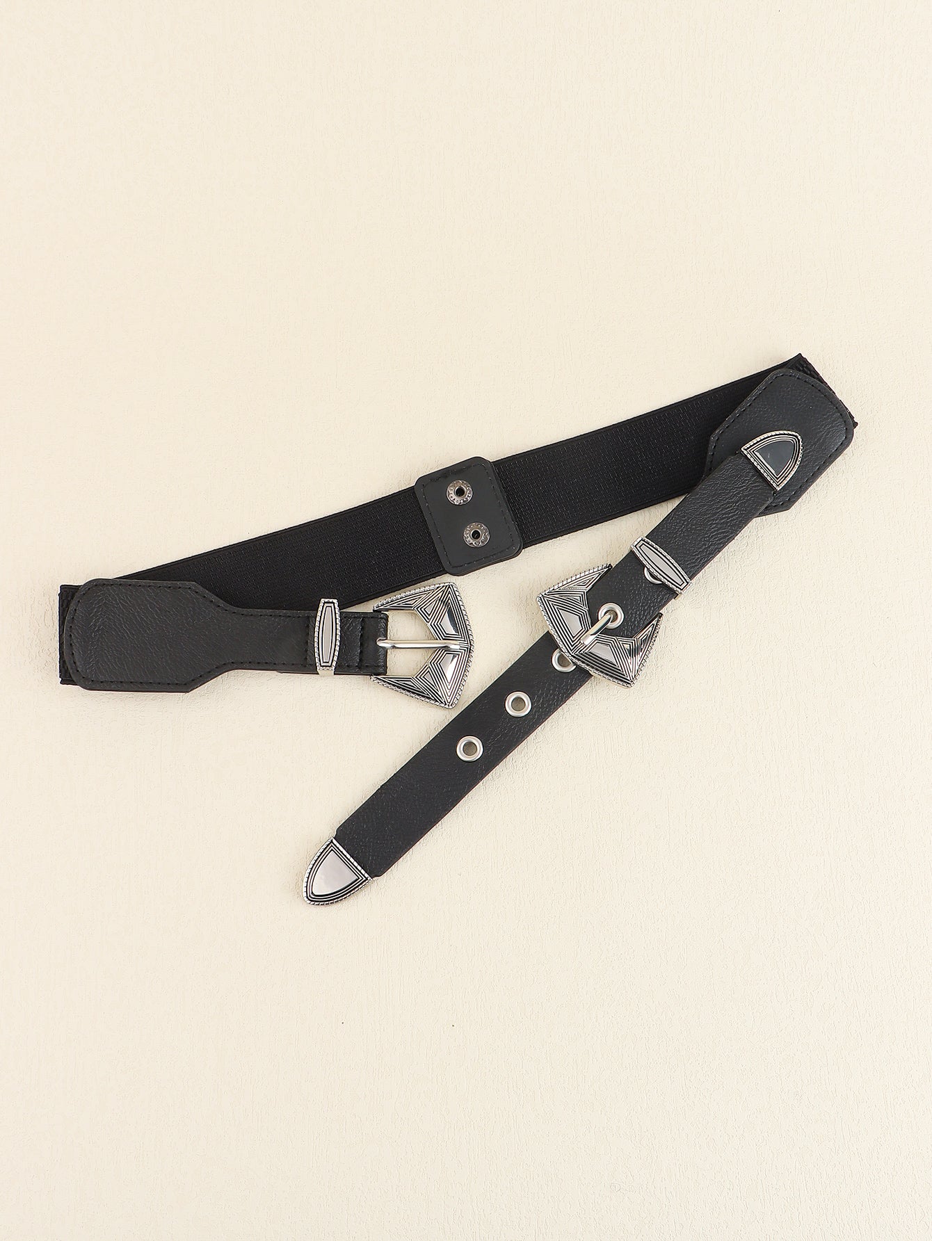 Double Buckle PU Leather Belt - Flip Flop Dynasty