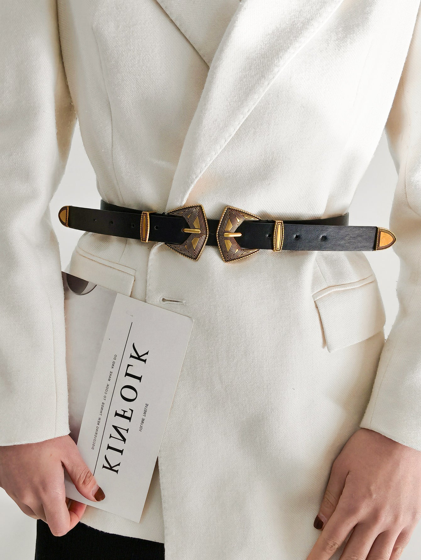 Double Buckle PU Leather Belt - Flip Flop Dynasty