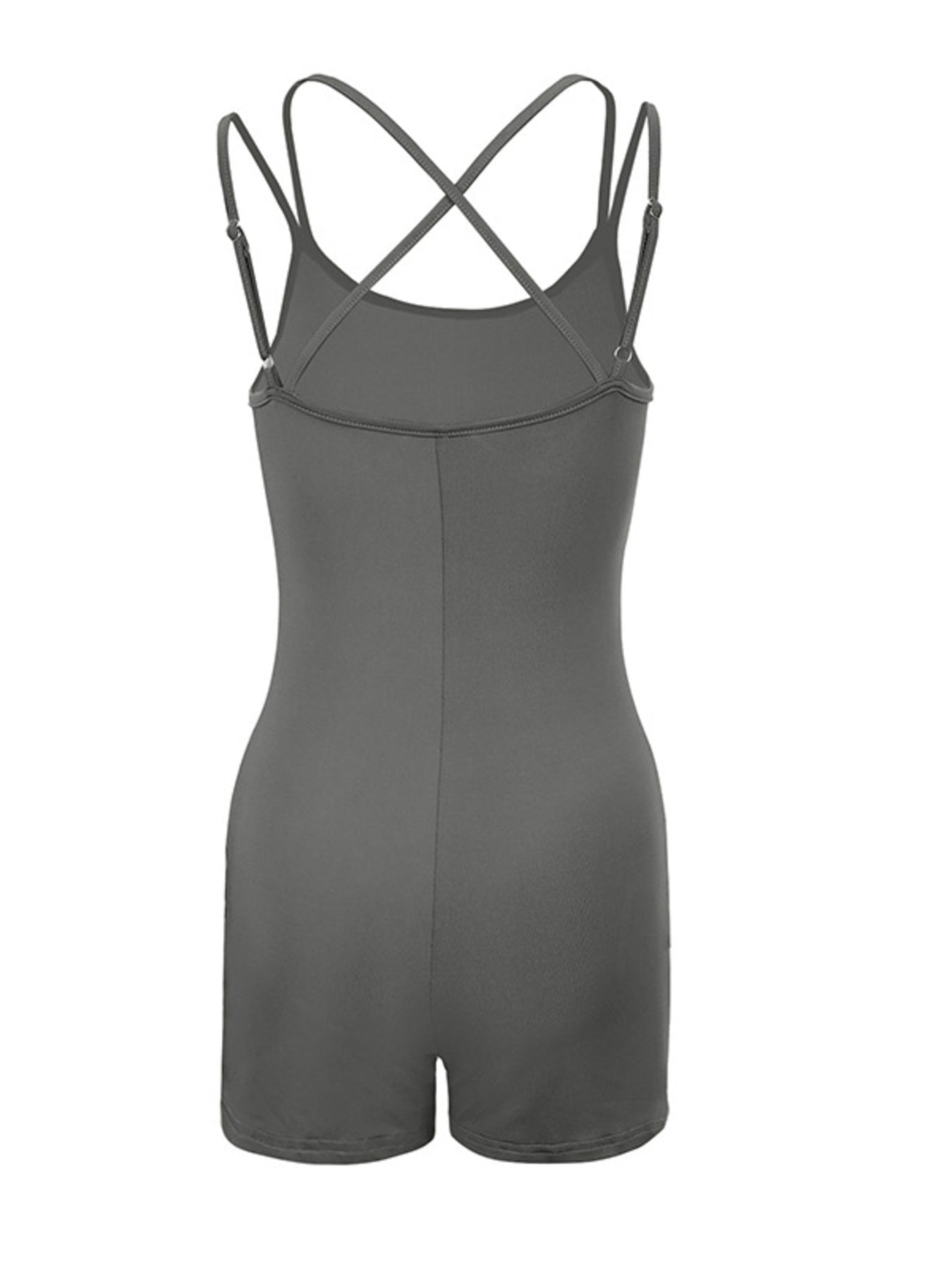 Double Spaghetti Strap Active Romper - Flip Flop Dynasty