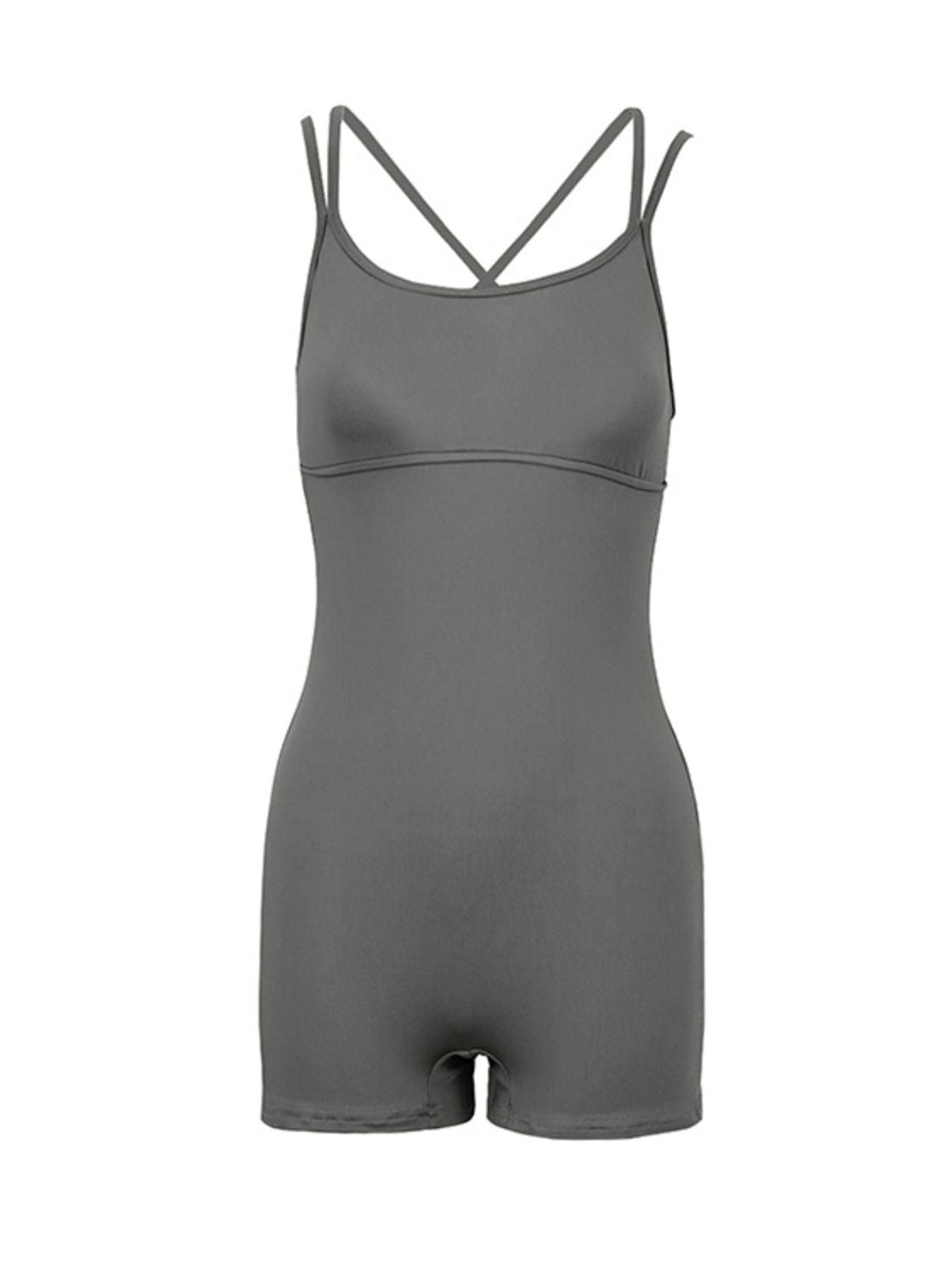 Double Spaghetti Strap Active Romper - Flip Flop Dynasty