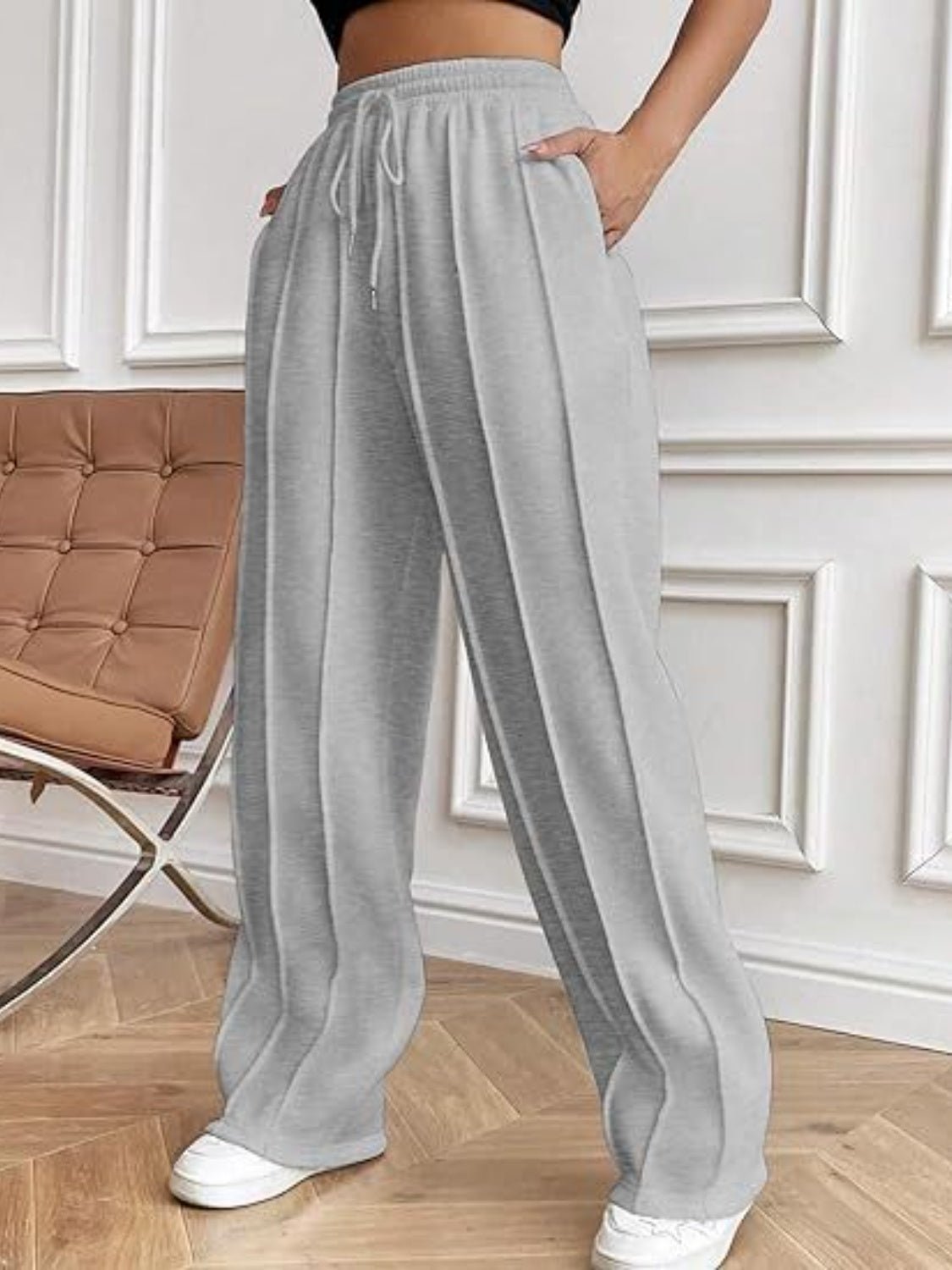 Drawstring Wide Leg Pants with Pockets - Flip Flop Dynasty