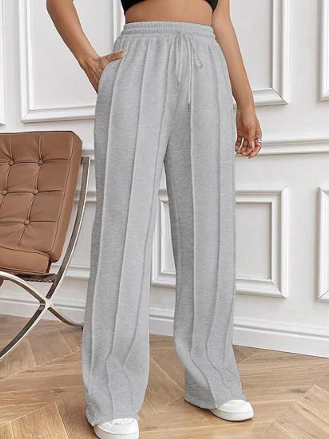 Drawstring Wide Leg Pants with Pockets - Flip Flop Dynasty