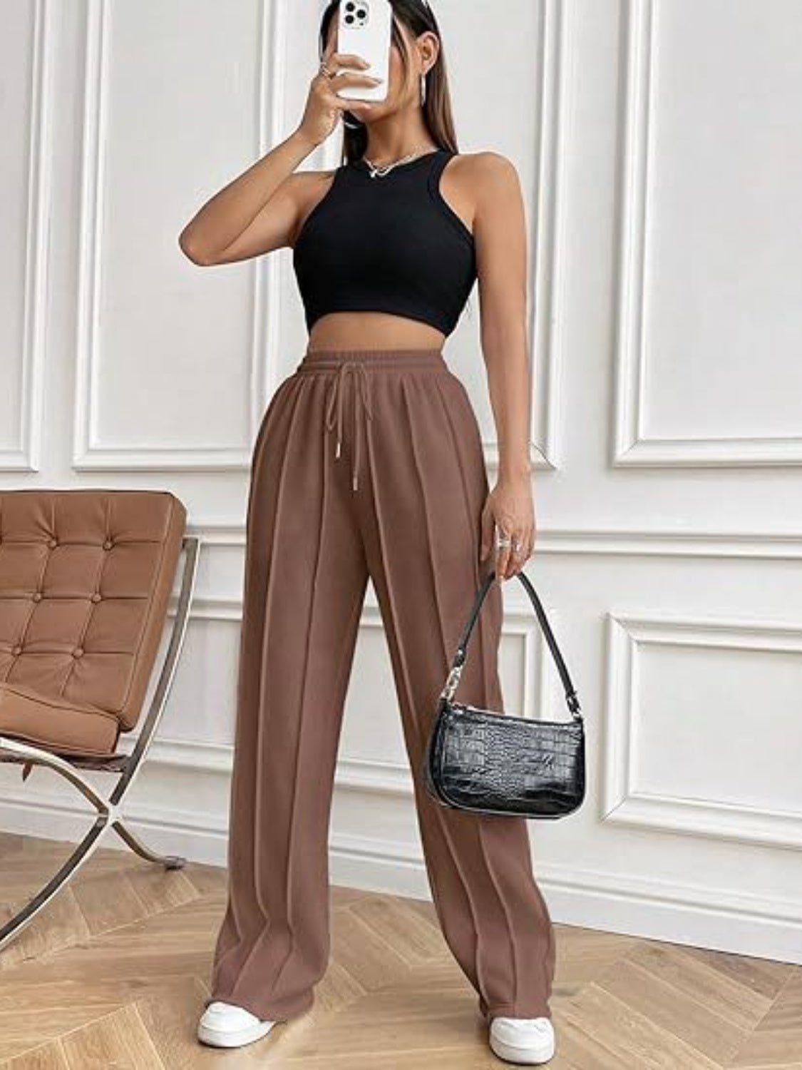 Drawstring Wide Leg Pants with Pockets - Flip Flop Dynasty