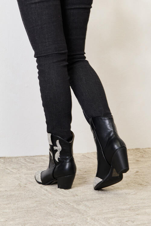 East Lion Corp Rhinestone Pointed Boots - Flip Flop Dynasty