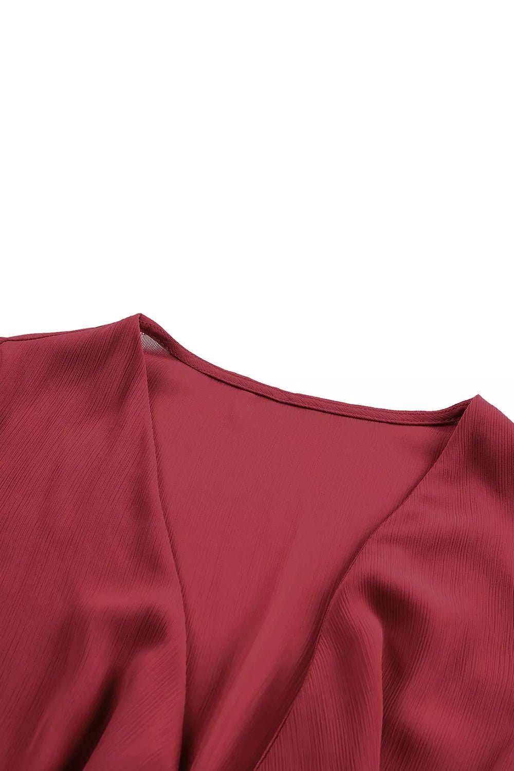 Elegant Tie - Front Ruffle Mini Dress with Smocked Waist - Flip Flop Dynasty