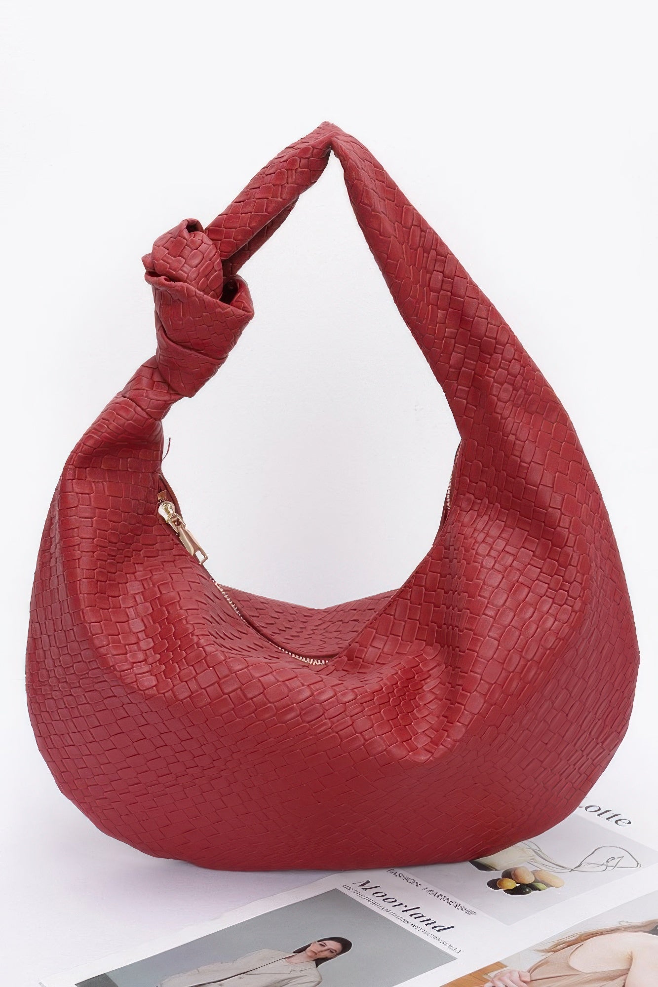 Embossed Faux Leather Big Hobo Bag - Flip Flop Dynasty