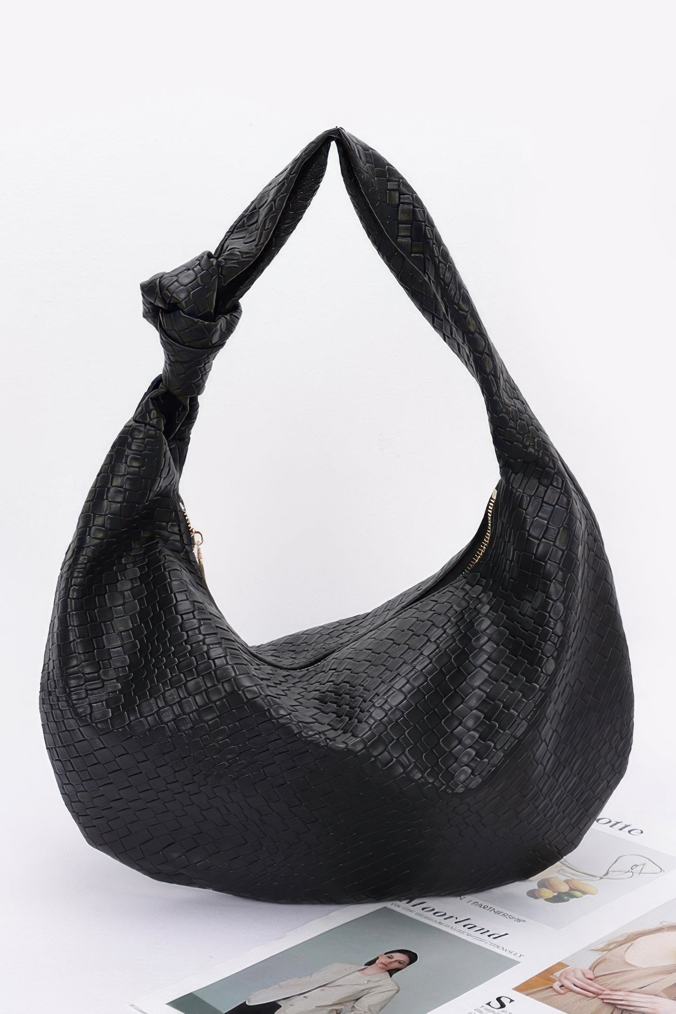 Embossed Faux Leather Big Hobo Bag - Flip Flop Dynasty