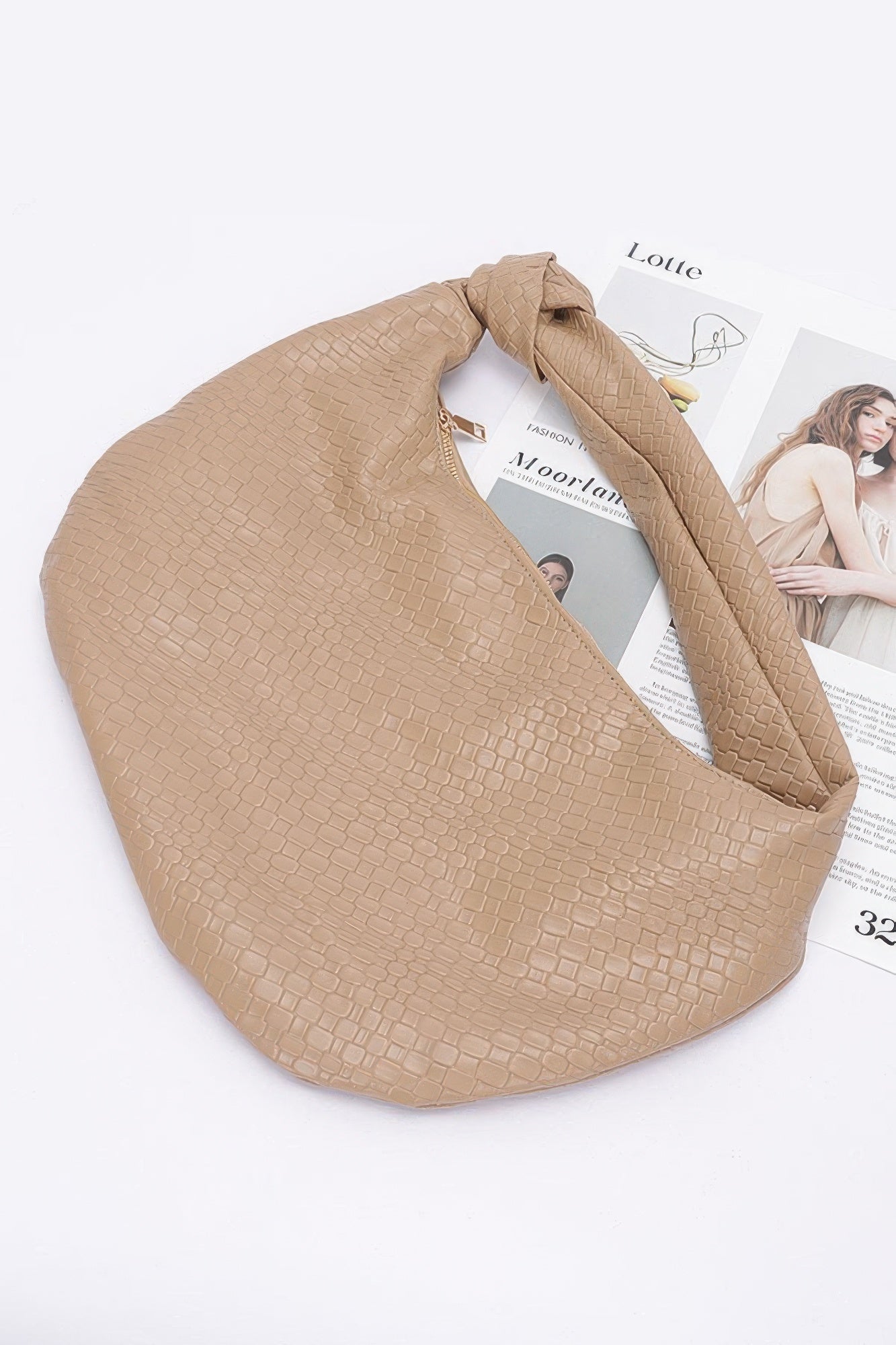 Embossed Faux Leather Big Hobo Bag - Flip Flop Dynasty
