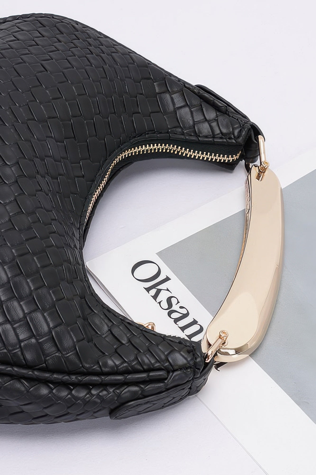 Embossed Faux Leather Metal Handle Bag - Flip Flop Dynasty