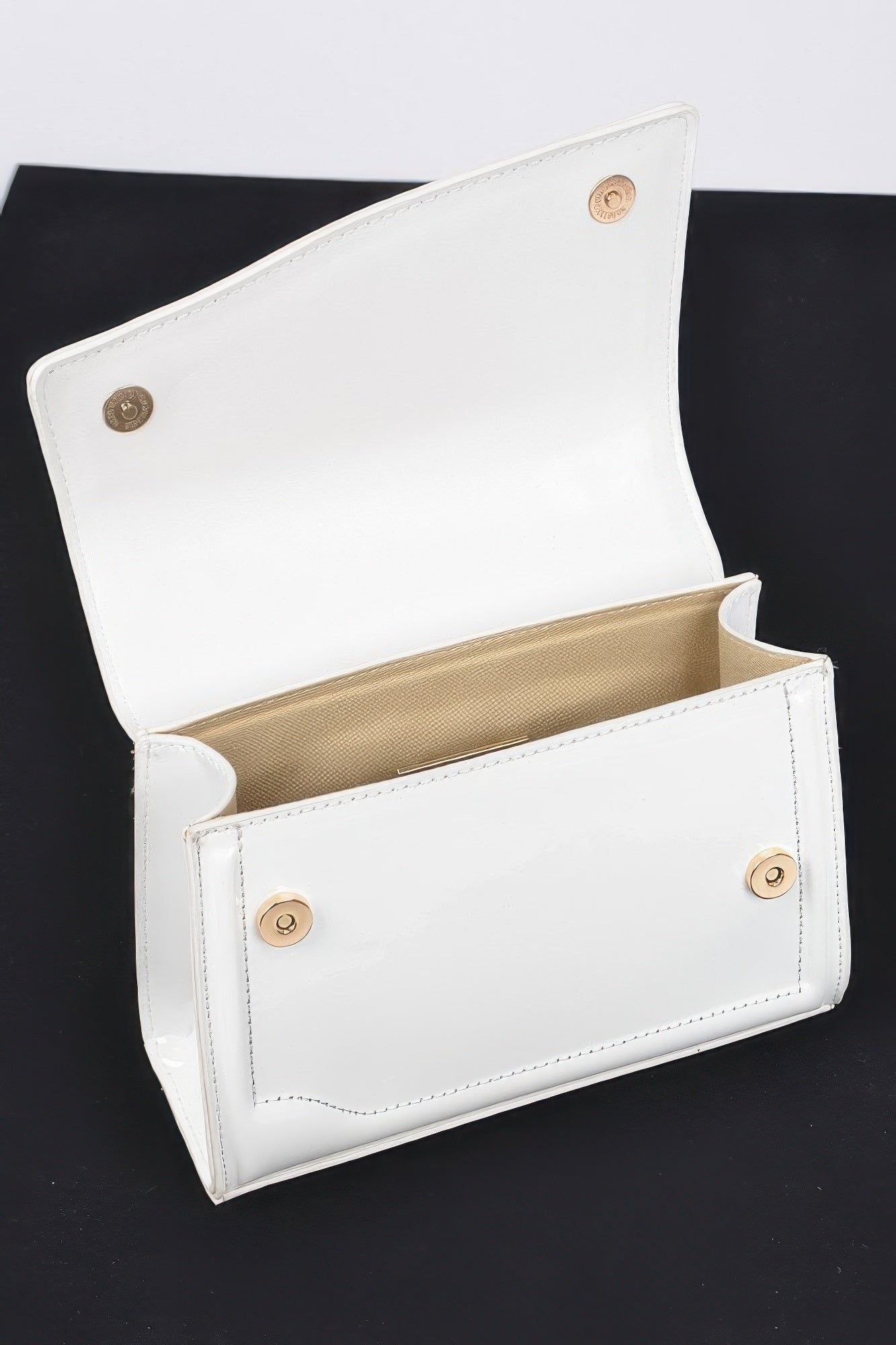 Enamel Faux Leather Top Handle Bag - Flip Flop Dynasty