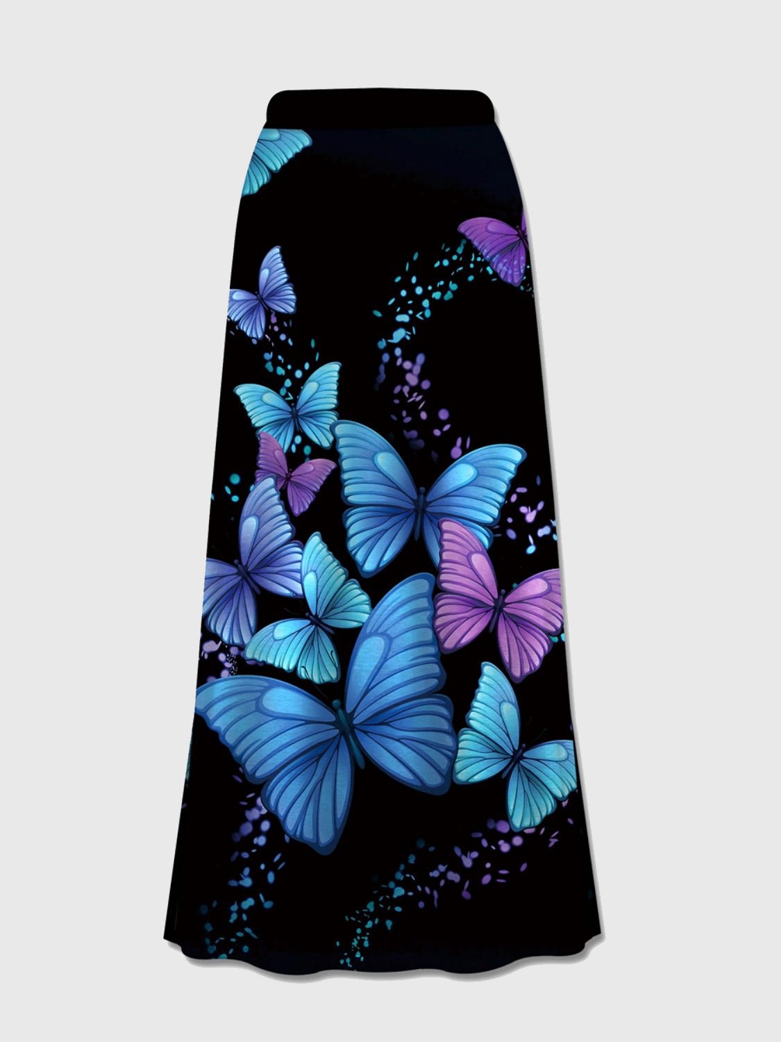 FAM - FAM Printed Elastic Waist Midi Skirt - Flip Flop Dynasty