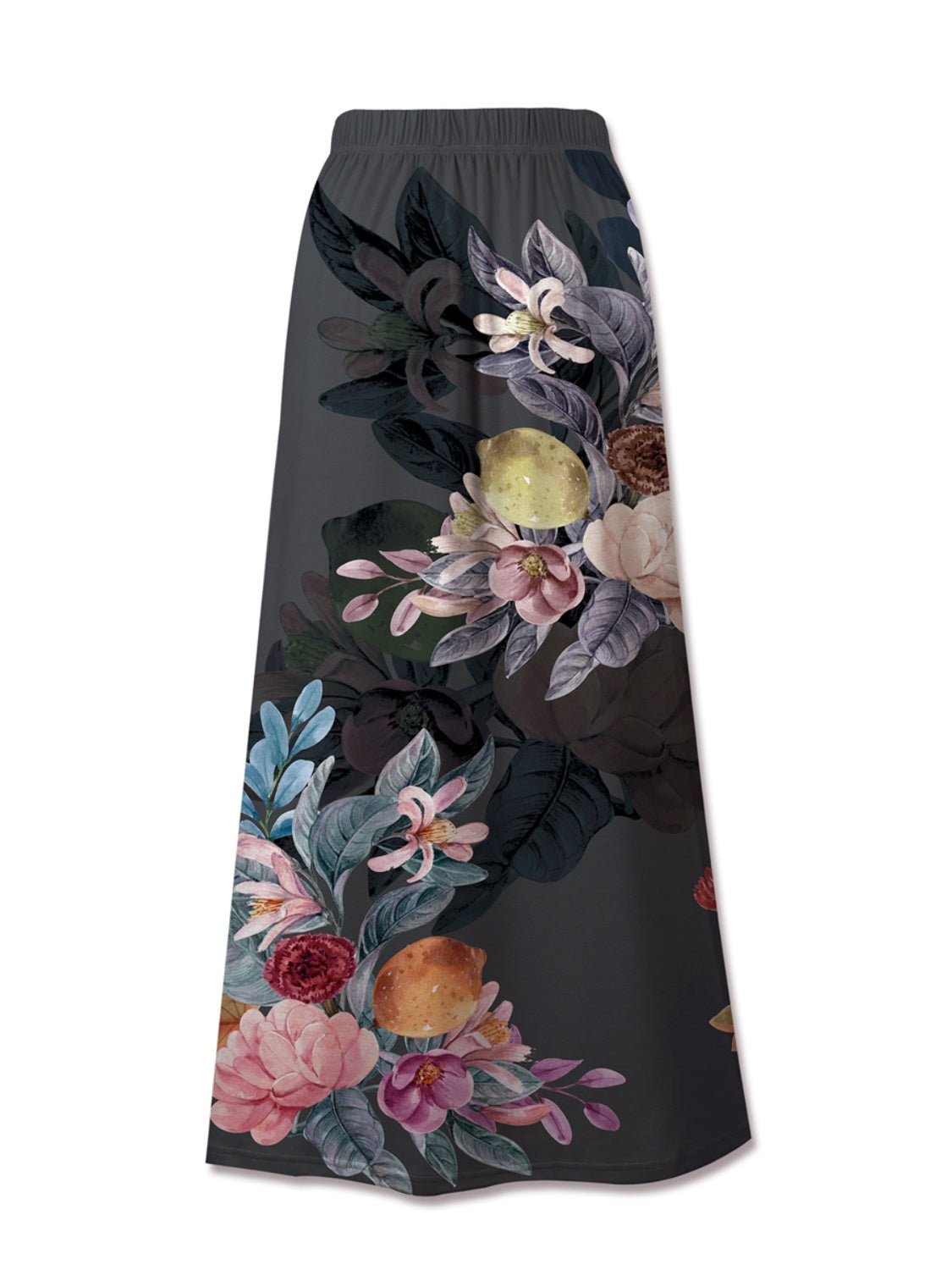 FAM - FAM Printed Elastic Waist Midi Skirt - Flip Flop Dynasty
