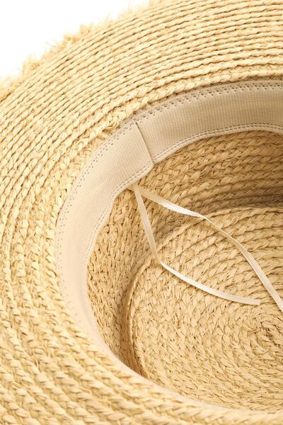 Fame Cutout Woven Straw Hat - Flip Flop Dynasty