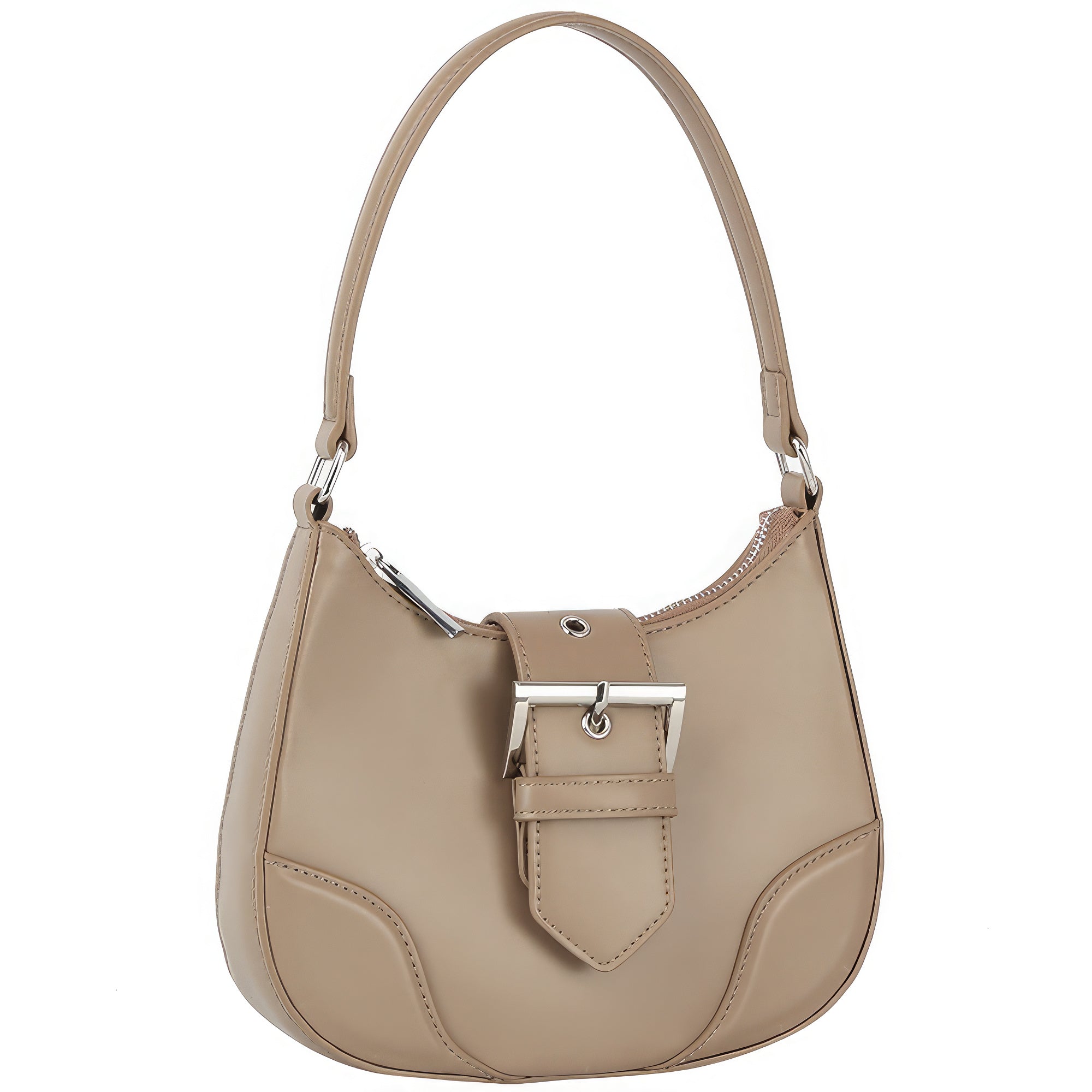Fashion Buckle Curve Handle Shoulder Bag - Flip Flop Dynasty