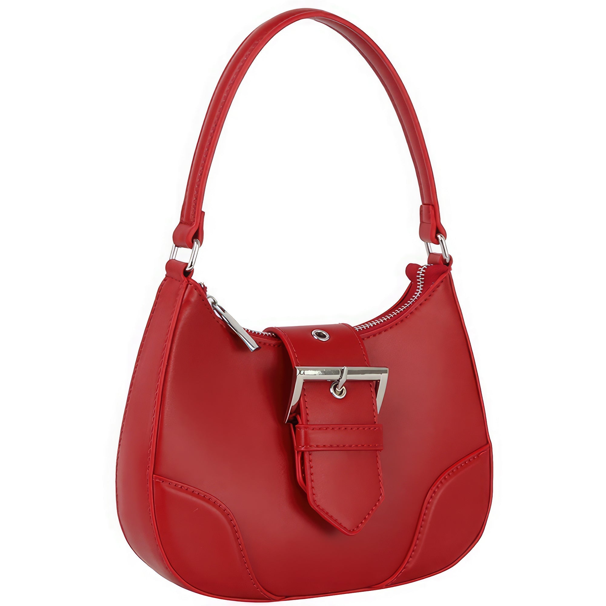 Fashion Buckle Curve Handle Shoulder Bag - Flip Flop Dynasty