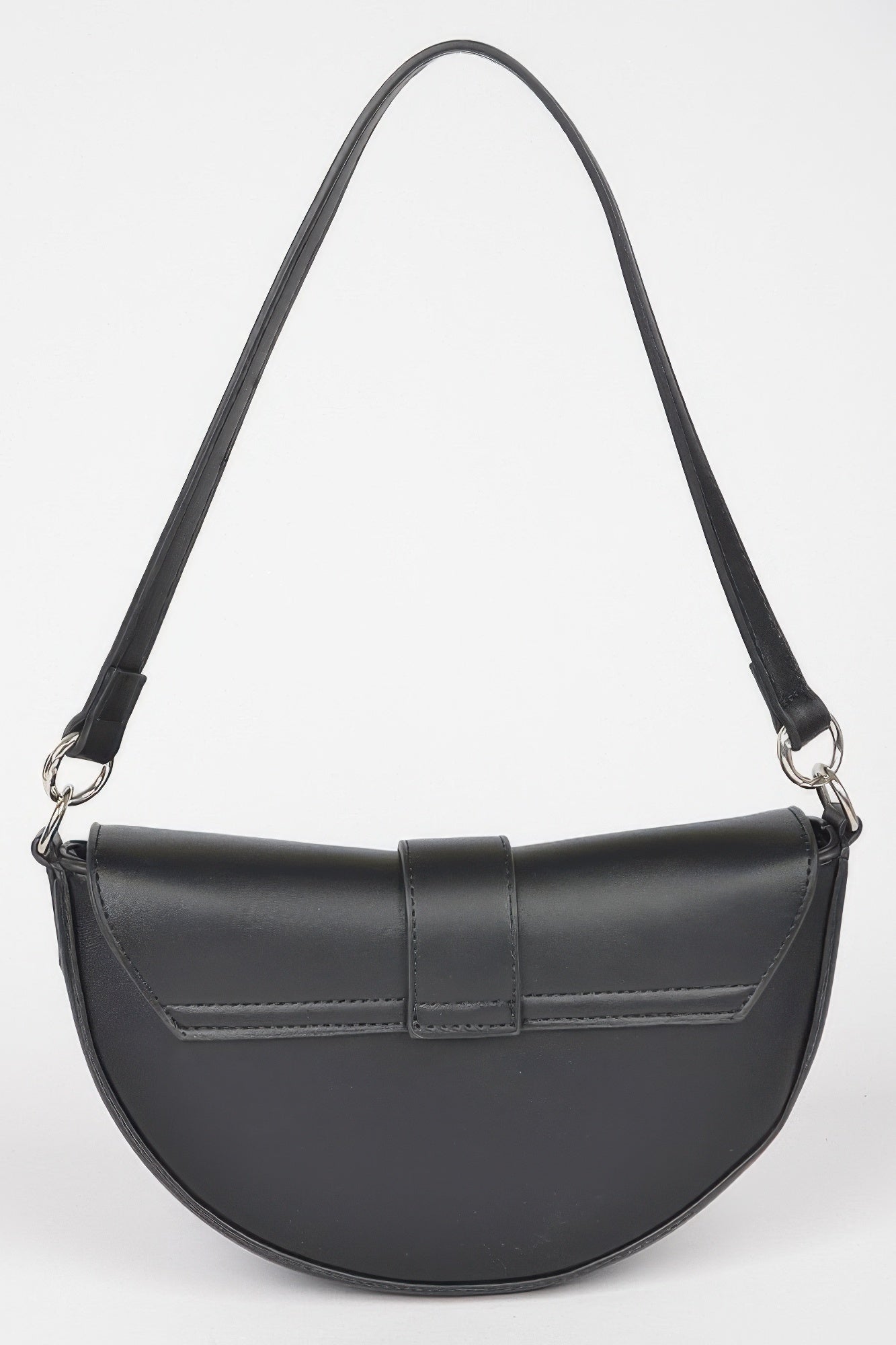 Faux Leather Buckle Shoulder Bag - Flip Flop Dynasty