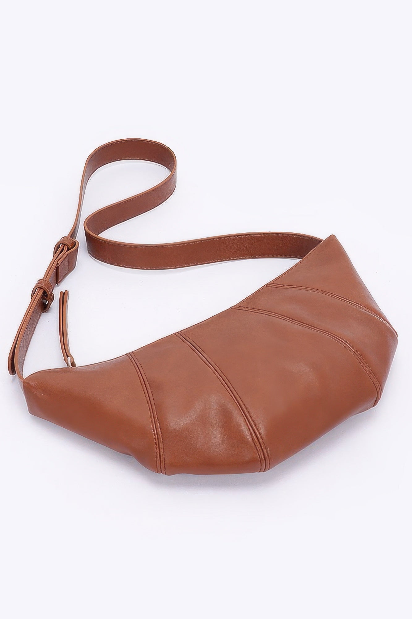 Faux Leather Croissant Bag - Flip Flop Dynasty