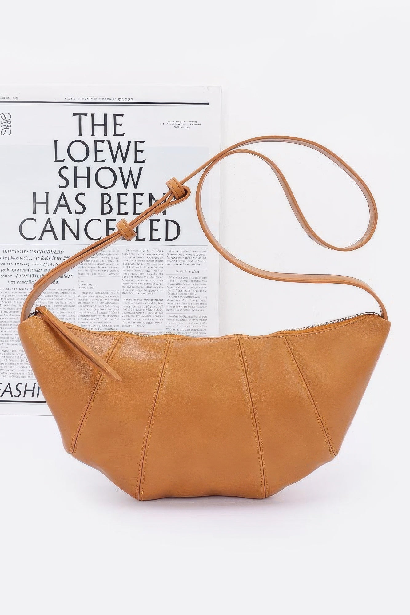 Faux Leather Croissant Bag - Flip Flop Dynasty