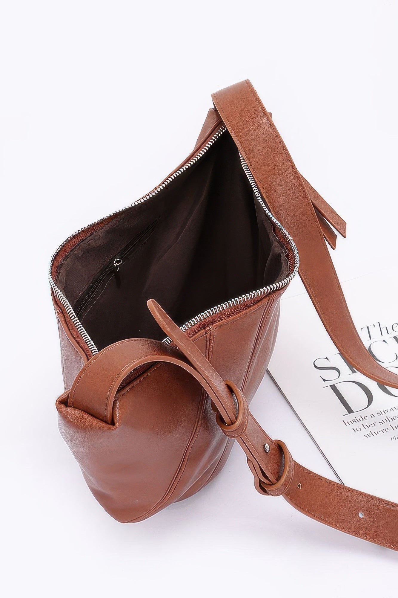 Faux Leather Croissant Bag - Flip Flop Dynasty