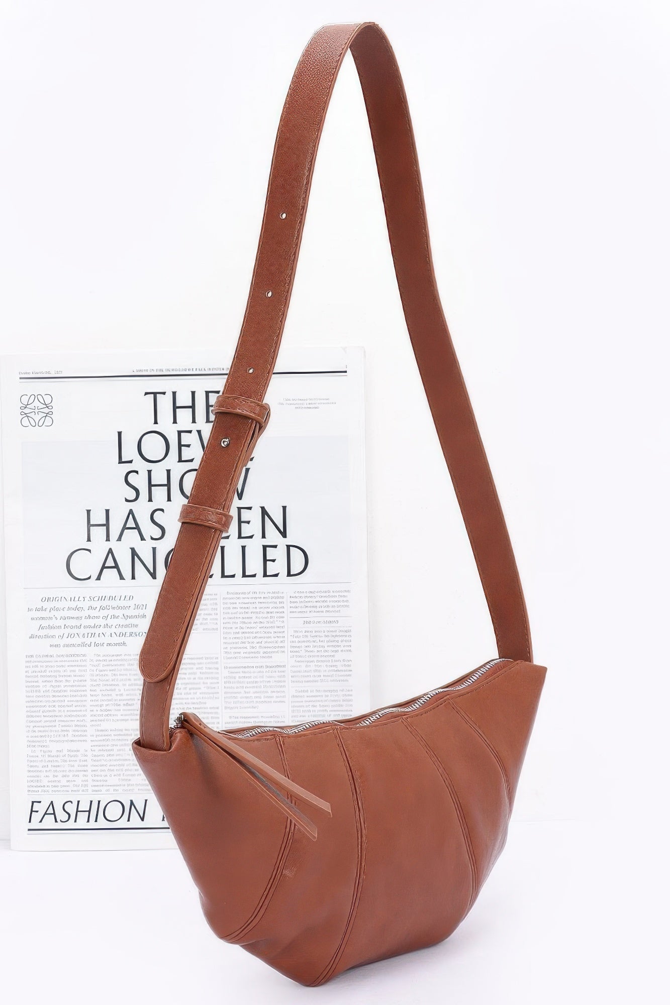 Faux Leather Croissant Bag - Flip Flop Dynasty