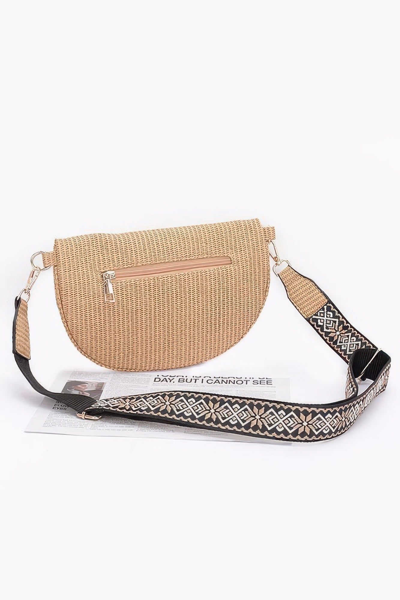 Faux Leather Fanny Pack W/ Multi Color Strap - Flip Flop Dynasty